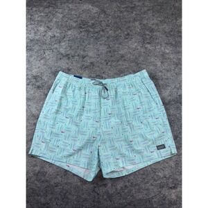 New AFTCO Swim Trunks Men's XL Blue & Pink Fish Lined Pockets Quick Dry Beach